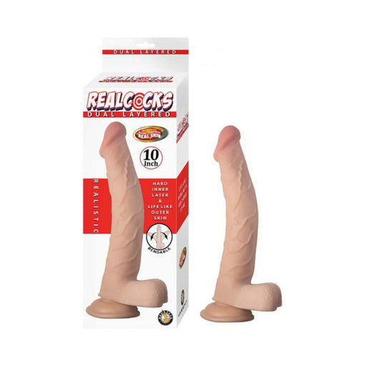 Realcocks Dual Layered 10 In. White | SexToy.com