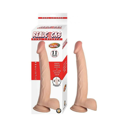 Realcocks Dual Layered 11 In. White | SexToy.com