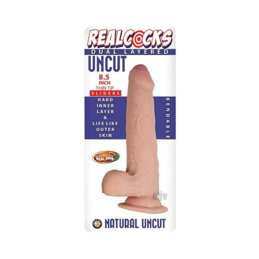 Realcocks Dual Layered Uncut Slider Thin Tip 8.5 In. Light | SexToy.com