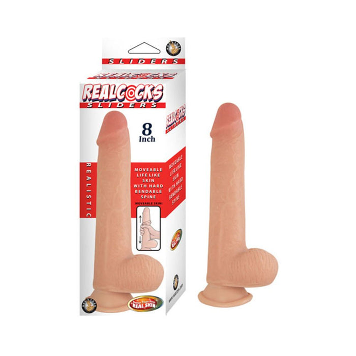 Realcocks Sliders 8 inches Realistic Dildo Beige | SexToy.com