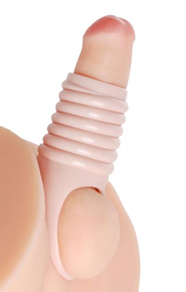 Really Ample Ribbed Penis Enhancer Sheath Beige | SexToy.com