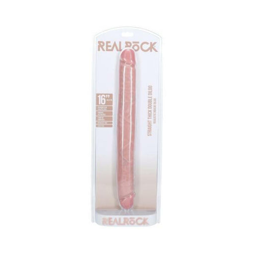 Realrock 16 In. Thick Double-ended Dong Beige - SexToy.com