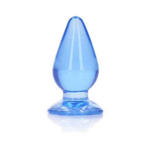 Realrock Crystal Clear 3.5 In. Anal Plug Blue | SexToy.com