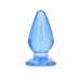 Realrock Crystal Clear 4.5 In. Anal Plug Blue | SexToy.com