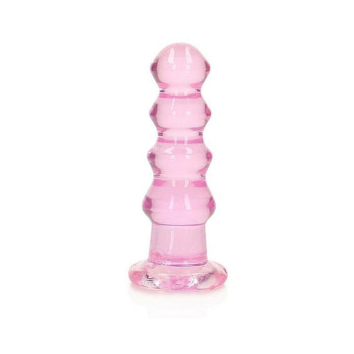 Realrock Crystal Clear Curvy 5.5 In. Dildo/plug Pink | SexToy.com