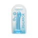 Realrock Crystal Clear Non-realistic Dildo With Suction Cup 6.7 In. Blue | SexToy.com