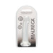 Realrock crystal clear non-realistic dildo with suction cup in transparent packaging, 7 inches long.