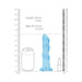Realrock Crystal Clear Non-realistic Dildo With Suction Cup 7 In. Blue | SexToy.com
