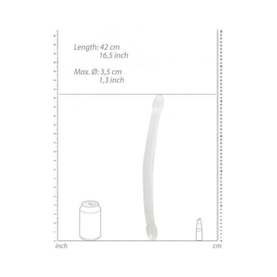 Realrock Crystal Clear Non-realistic Double Dong 17 In. Translucent | SexToy.com