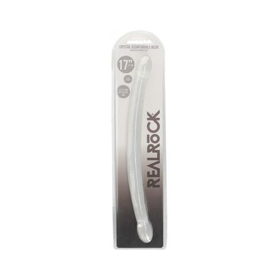 Realrock Crystal Clear Non-realistic Double Dong 17 In. Translucent | SexToy.com