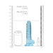 Realrock Crystal Clear Realistic Dildo With Balls 7 In. Blue | SexToy.com