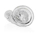 Clear slim 7-inch dildo with suction cup base, textured for precise stimulation, made from body-safe TPE material.