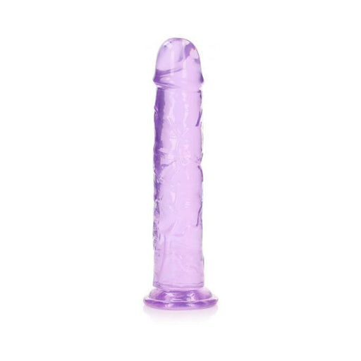 Realrock Crystal Clear Straight 11 In. Dildo Without Balls Purple | SexToy.com