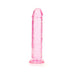 Realrock Crystal Clear Straight 7 In. Dildo Without Balls Pink | SexToy.com