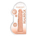 Realrock 10-inch flesh-colored realistic dildo without testicles with suction cup base in clear packaging.