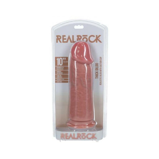 Realrock Extra Thick 10 In. Dildo Beige - SexToy.com
