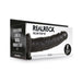 Packaging box of Realrock Hollow Strap-On 8 inch in black with product image and branding details.
