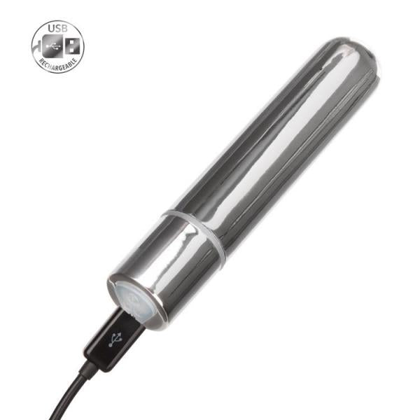Rechargeable Bullet Vibrator Silver | SexToy.com