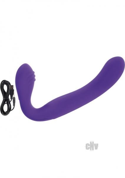 Rechargeable Silicone Love Rider Strapless Strap-on - Purple | SexToy.com