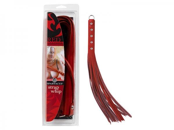 Red 20in Strap Whip | SexToy.com