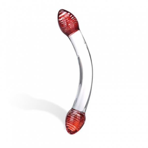 Red Head Glass Double Dildo | SexToy.com