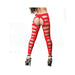 Red variegated holes crotchless legging | SexToy.com