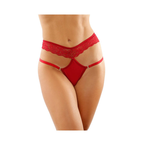 Ren Microfiber Panty With Double-strap Waistband Red L/xl - SexToy.com