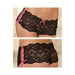 Rene Rofe Crotchless Lace Side Tie Boyleg Panty Black M/L | SexToy.com