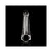 Clear medium-sized penis extension sleeve with a ring base, made from smooth body-safe material.
