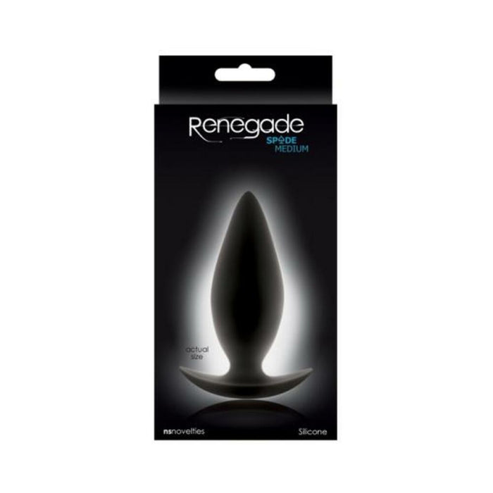 Renegade Spades Butt Plug Medium Black - SexToy.com