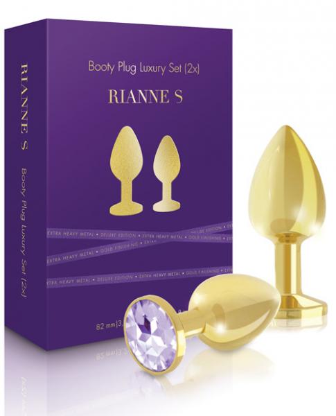 Rianne S Booty Plug Set 2X Metal Gold | SexToy.com