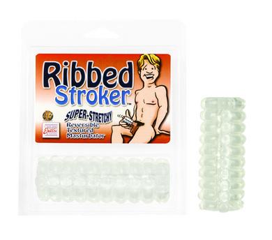 Ribbed Reversible Masturbation Stroker Clear | SexToy.com