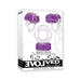 Evolved Ring True 3-pack pleasure rings kit in clear and purple, featuring textured vibrating rings for enhanced intimacy.