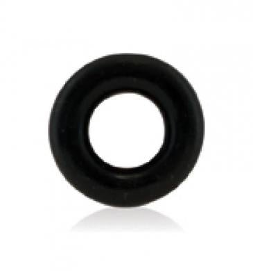 Single black stretchy silicone ring for enhanced performance and comfort in intimate use.