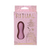 Pink Ritual Dream rechargeable silicone bullet vibrator in decorative pink and gold packaging with window display.