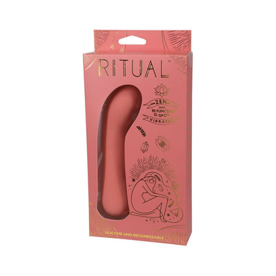 Ritual Zen Rechargeable Silicone G-spot Vibe Coral - SexToy.com