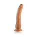 Slender tan realistic dildo with veined texture and suction cup base from the Au Naturel Roberto Latin collection.