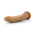 Slender, veined flesh-toned dildo with suction cup base from the Au Naturel Roberto Latin collection.