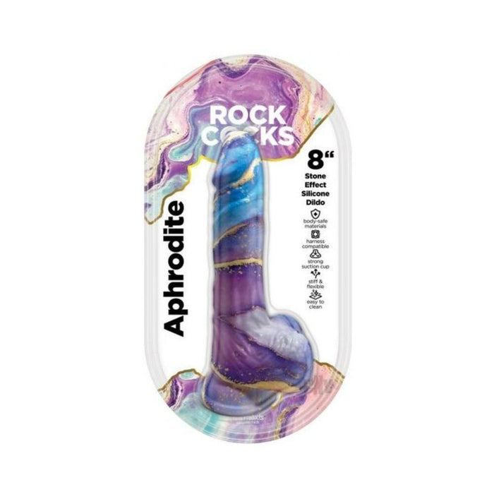 Rock Cocks Aphrodite Marble Silicone Dildo 8 In. - SexToy.com