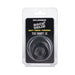 Clear clamshell packaging containing two black Rock Solid Donut C Rings for comfort and performance.