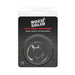 Clear Rock Solid 3-pack donut style cock rings in black and white clamshell packaging