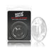 Clear Rock Solid 3x Donut C Ring displayed in clamshell packaging with black and red branding details.
