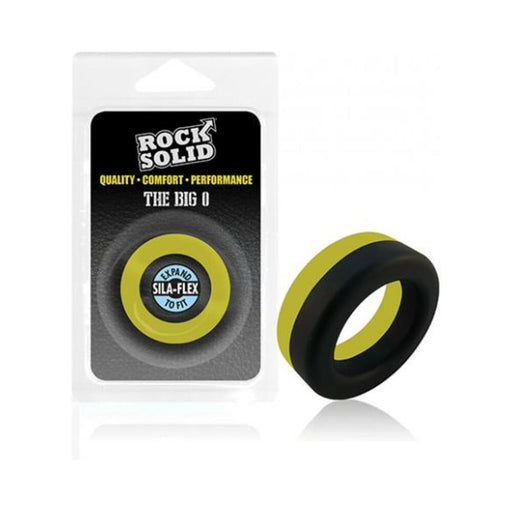 Rock Solid Big O Ring - Black/yellow - SexToy.com