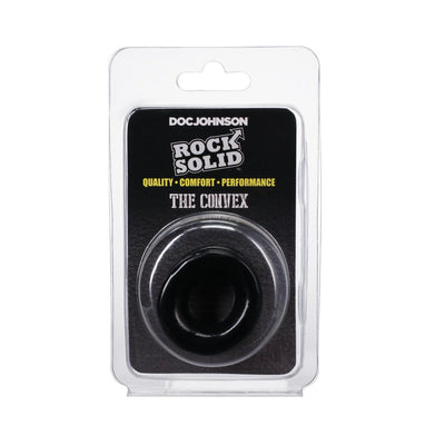 Black Rock Solid Convex C Ring in clear clamshell packaging with branded black and yellow label.