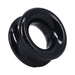 Black convex C-shaped stretchy ring with smooth, glossy finish designed for comfort and performance.