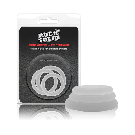 Rock Solid Gasket Translucent Silicone 3pc Set (.75",1",1.25") | SexToy.com