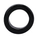 Black flexible cock ring with smooth, glossy finish designed for comfort and enhanced performance.