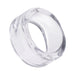 Clear flexible silicone ring designed for comfortable and durable intimate use.