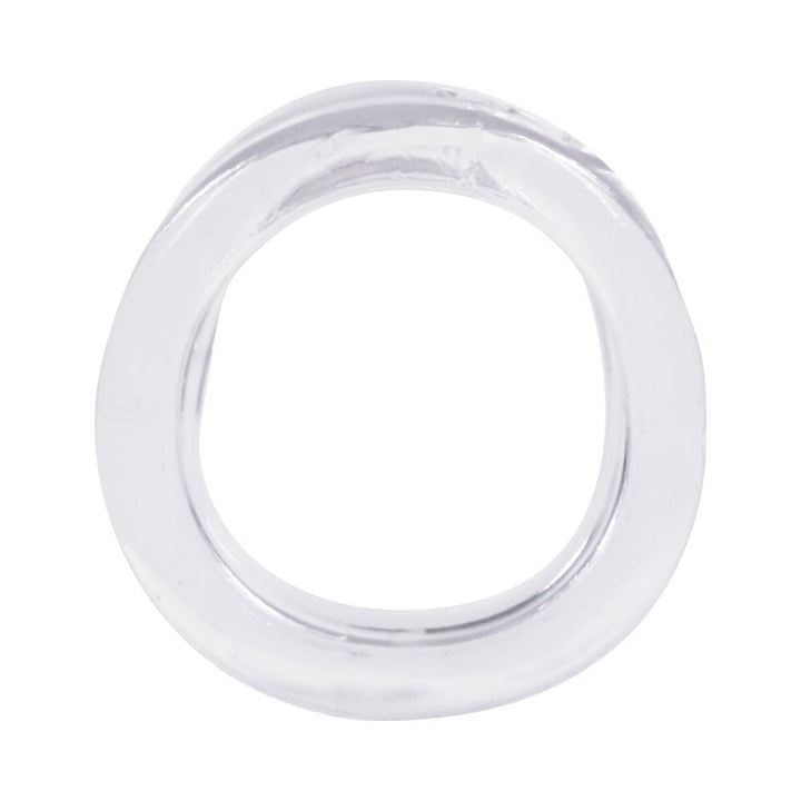 Clear flexible silicone ring with a smooth finish designed for comfortable and durable wear.