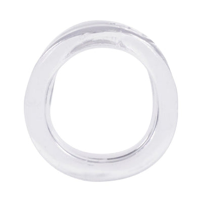 Clear flexible silicone ring with a smooth finish designed for comfortable and durable wear.